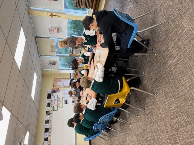 Rosary making with Aunt Jackie